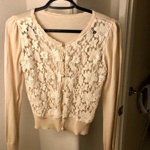 Embroidered Lace Cardigan
